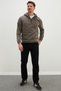Half Zipper Hooded Fleece Sweatshirt - 7
