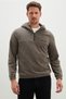 Half Zipper Hooded Fleece Sweatshirt - 5
