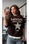 Bitter Brown Star Printed Basic Detailed Sweatshirt - 5