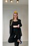 Black Plaid Detailed Blazer Jacket - 4