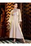Champagne Shimmer Rhinestone Maxi Dress - 8