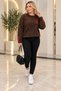 Women's Beard Plush Soft Textured Heart Embroidery Embroidered Sweater
