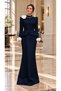 Rose Detailed Tailed Long Hijab Evening Dress - 2