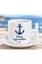 Sea Is Freedom Written Sea-Themed Coffee Cup with Anchor Figure - 2