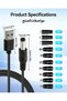 كابل شحن بديل من USB إلى DC 5.5x2.1 ملم بطول 1 متر، 11 في 1 - 2