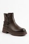 Ormen cutout mouth side buckle women's daily boots brown skin - 6