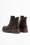 Ormen cutout mouth side buckle women's daily boots brown skin - 7