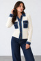 Women's Buttoned Denim Detailed Wool Knitwear Cardigan - 4