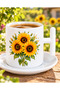 Sunflower Bouquet Patterned Colorful and Stylish Coffee Cup - 2