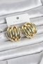 Brass Gold Color Vintage Women's Earrings - 2