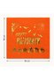 Halloween Napkins 16-Pack Bat Spider Web Pumpkin Patterned Orange Gold Party Napkins - 4