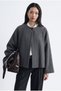 Anthracite Single Button Knitted Jacket - 5