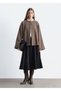 Brown Single Button Knitted Jacket - 2