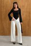 Women's Square Neck Spanish Sleeve Gathered Sandy Blouse - 5