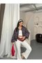 Women's Plaid Zippered Bomber Jacket