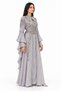 Women's Long Caftan with Embellishment Detailing - 2
