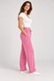 Women's Pink 100% Cotton Solid Color Sweatpants - 2