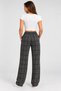 Women's Gray Plaid 100% Cotton Jacquard Sweatpants - 3