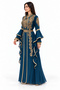 Women's Long Caftan with Embellishment Detailing - 3