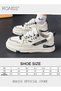 Men's Comfortable and Breathable Low Top Lace-Up Sneakers Non-slip and Wear-Resistant Thick-Soled Ro - 3