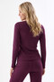 Plum Pointel Buttoned Pajama Set - 2