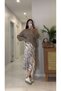 Kolres Beige Zebra Patterned Satin Skirt - 5