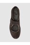 Brown Strappy Women's Ballerina Shoes - 6