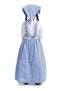 Pioneer Colonial Prairie Blue Gingham Dress Costume Clothing with Apron and Bonnet Hat for Toddler Little Girls for Halloween - 7