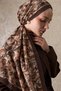 Brown Velora Patterned Shawl