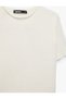 Soft Textured Crew Neck Short Sleeve Knit Sweater - 8