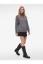 High Collar Long Sleeve Oversize Knitwear Tunic - 3