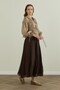 Modal Gathered Lace-Up Blouse - 5