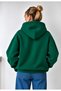 Women's Oversize Sweatshirt with Hood and Kangaroo Pocket - 2
