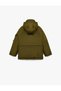 Long Sleeve Hooded Zipper Coat with Pockets - 5