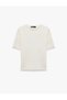 Soft Textured Crew Neck Short Sleeve Knit Sweater - 6
