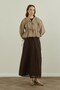 Modal Gathered Lace-Up Blouse - 4