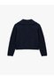 Wool Blend Stand Collar Long Sleeve Zippered Knitwear Cardigan - 6
