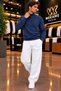 Men's Regular Fit Half Fisherman Embroidered Knitwear Sweater - 5