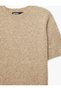 Wool Blend Short Sleeve Crew Neck Knitwear Sweater - 7