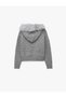 Long Sleeve Slim Fit Zippered Faux Fur Hooded Knitwear Cardigan - 7