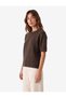 Wool Blend Short Sleeve Crew Neck Knitwear Sweater - 2