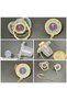Baby Boy Luxury Design Royal Transparent White Superman Logo Stone Pacifier and Chain Set Gold Gold - 2