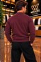 Men's Regular Fit Crew Neck Embroidered Knit Sweater - 3