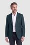 Green Suede Textured Buttoned Blazer Jacket