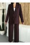 Women's Authentic Button-Detail Jacket and Pants Set.