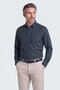 Black Button-Down Collar Embroidered Logo Men's Shirt
