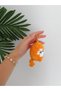 Handmade Amigurumi Orange Cat Keychain and Bag Ornament - Soft Velvet Plush Knitted Bag Charm Gift - 4