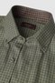 Green Plaid Patterned Buttoned Collar Men's Shirt - 3