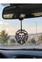 Rearview Mirror Ornament – Geometric Lion Figure - Plastic, Scratch Resistant