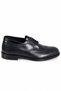 Navy Blue 100% Leather Lace-Up Men's Classic Shoes with Brogue Detail